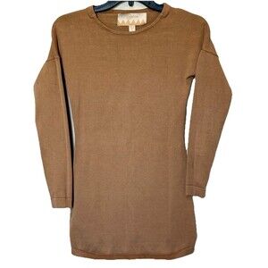 Bestow Women's Crew Neck Jumper Sweater Mini Dress Size S Small Cameo